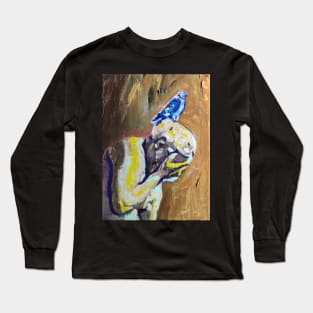 Pigeon on a statue Long Sleeve T-Shirt